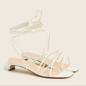 J. Crew White Strappy Sandals